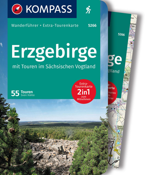 KOMPASS Wanderführer Erzgebirge, 55 Touren mit Extra-Tourenkarte